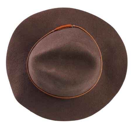 Moteriška fetrinė medžioklinė skrybėlė „500“, ruda