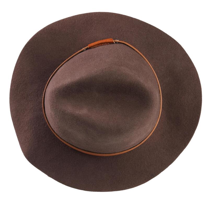 CHAPEAU FEMME CHASSE FEUTRE LAINE MARRON 500