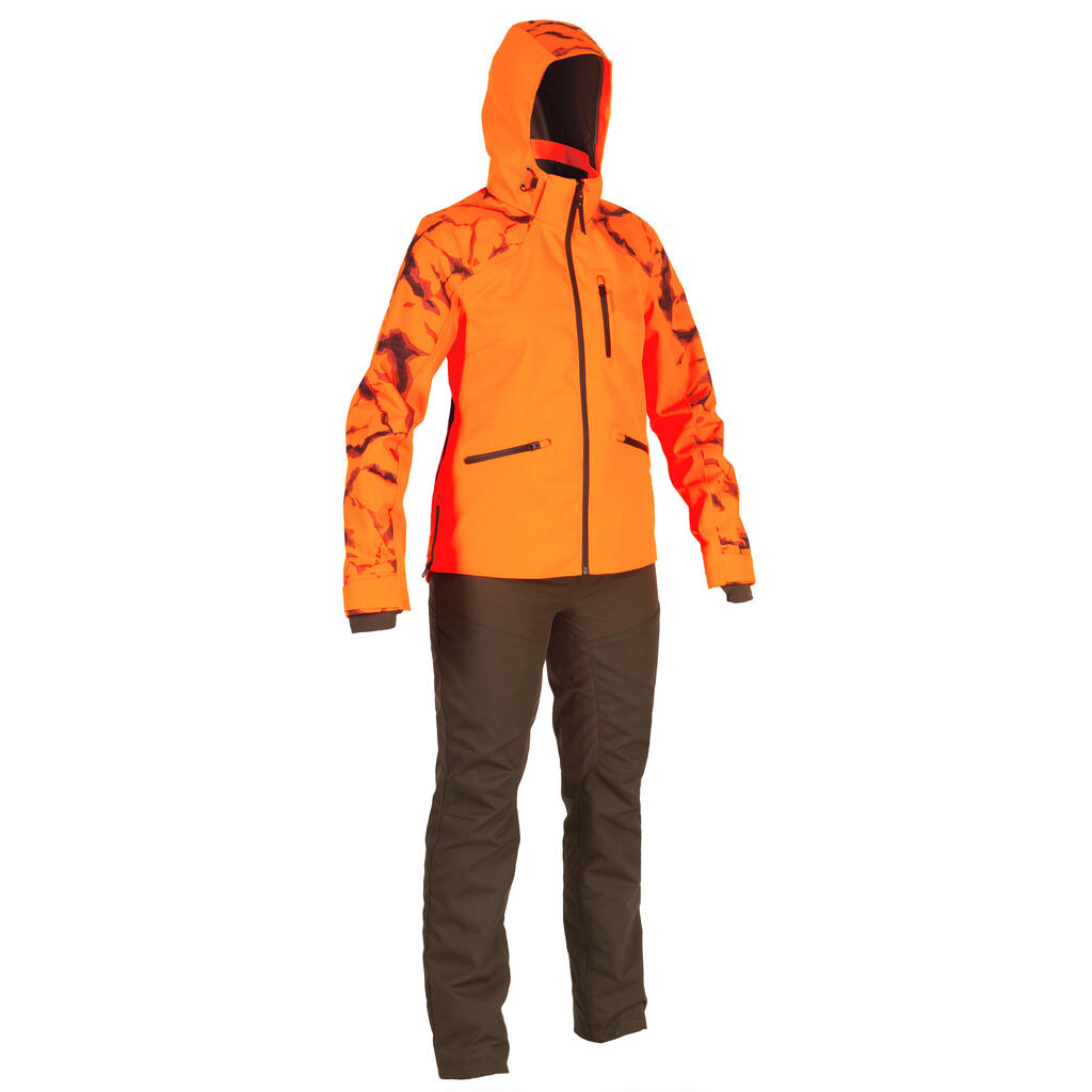 Jagdjacke / Regenjacke Damen SUPERTRACK 500 orange