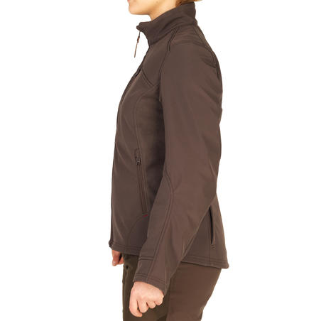 Куртка 500 жіноча для полювання, з софтшелу, водовідштовхувальна - Коричнева