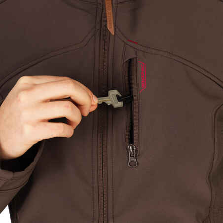 Softshell Women's Warm Water-Repellent Jacket - Brown