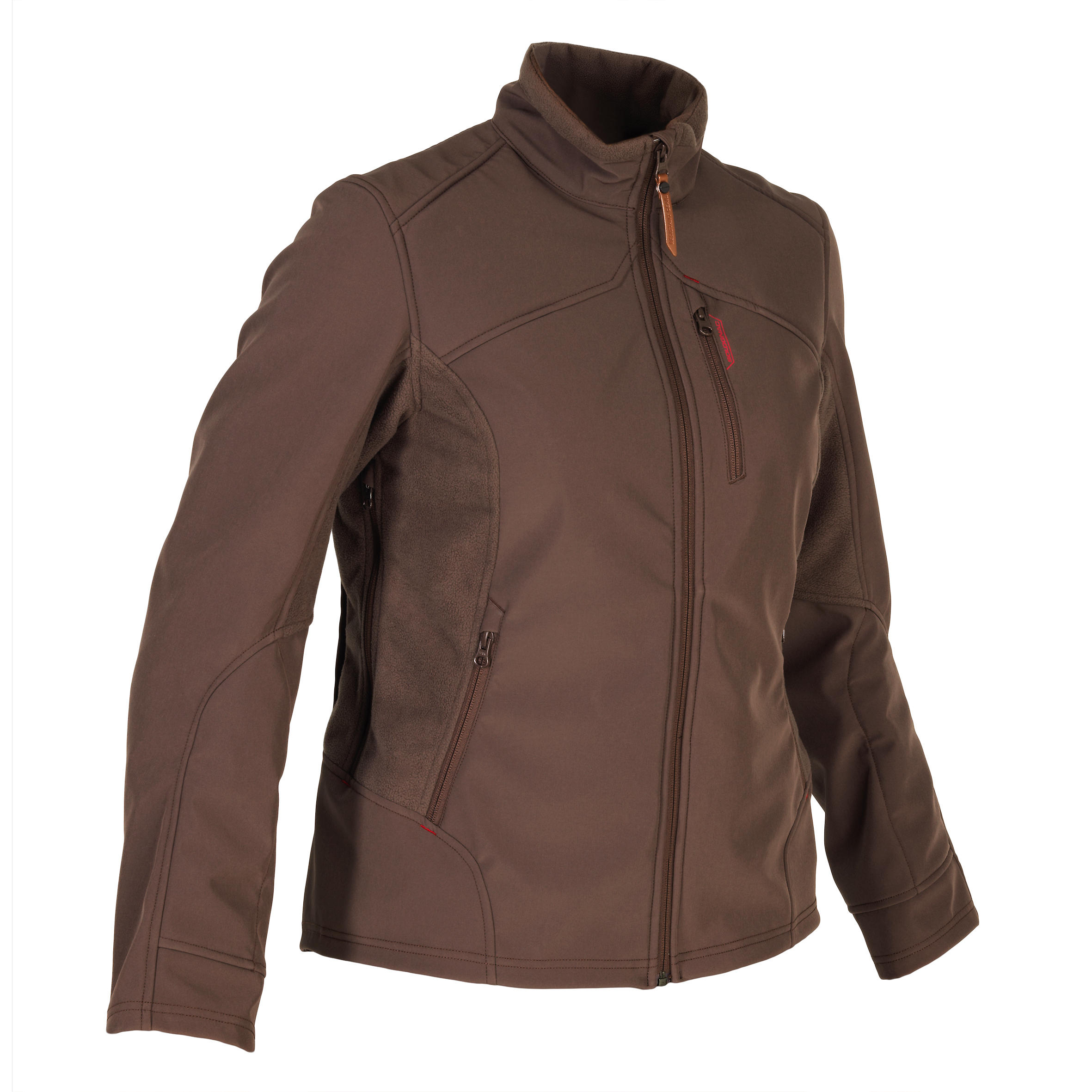 GIACCA DA CACCIA SOFTSHELL MARRONE IDROREPELLENTE DA DONNA 500