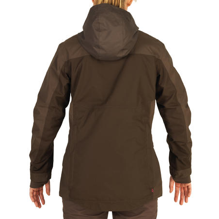 Куртка 500 жіноча для полювання, водонепроникна - Коричнева