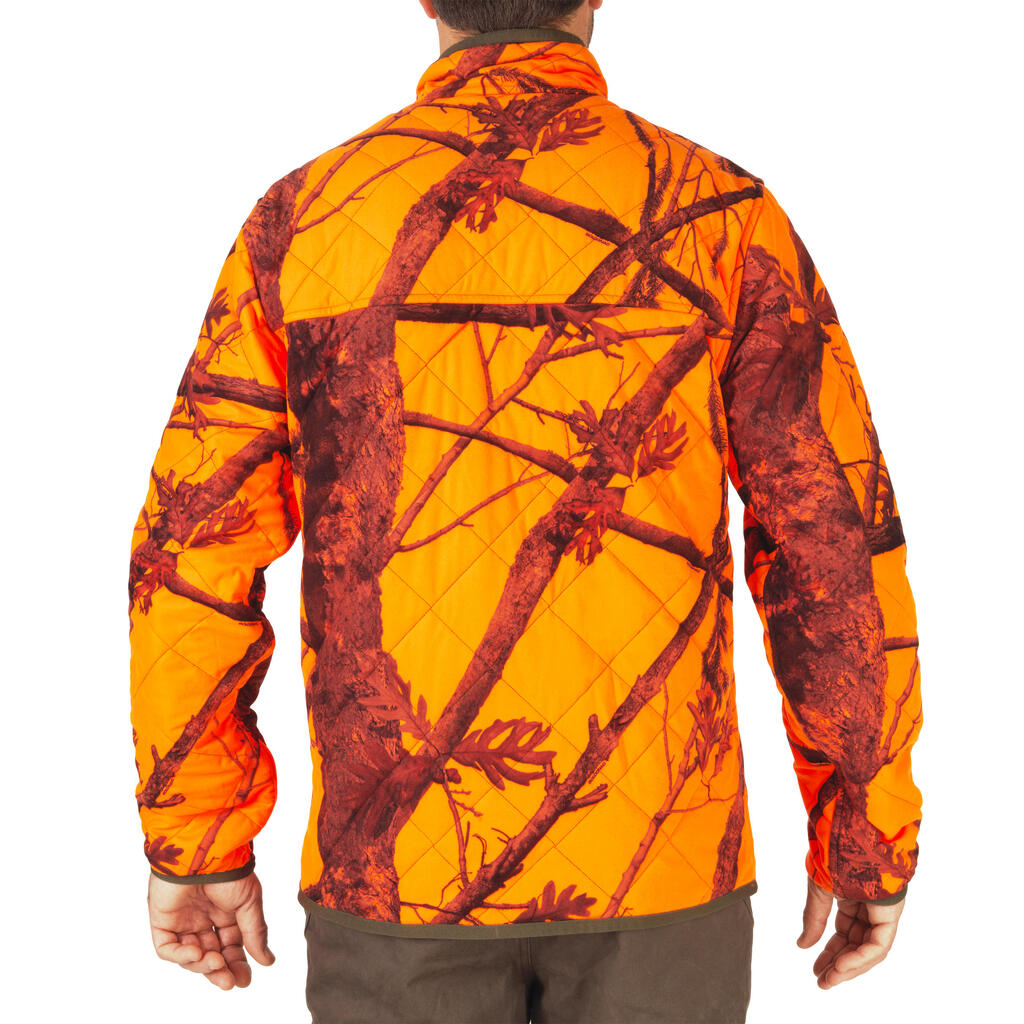 Poľovnícka obojstranná bunda - nehlučná strana Treemetic/fluorescenčná Treemetic