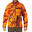 VESTE CHASSE REVERSIBLE SILENCIEUSE CAMOUFLAGE/CAMOUFLAGE FLUO