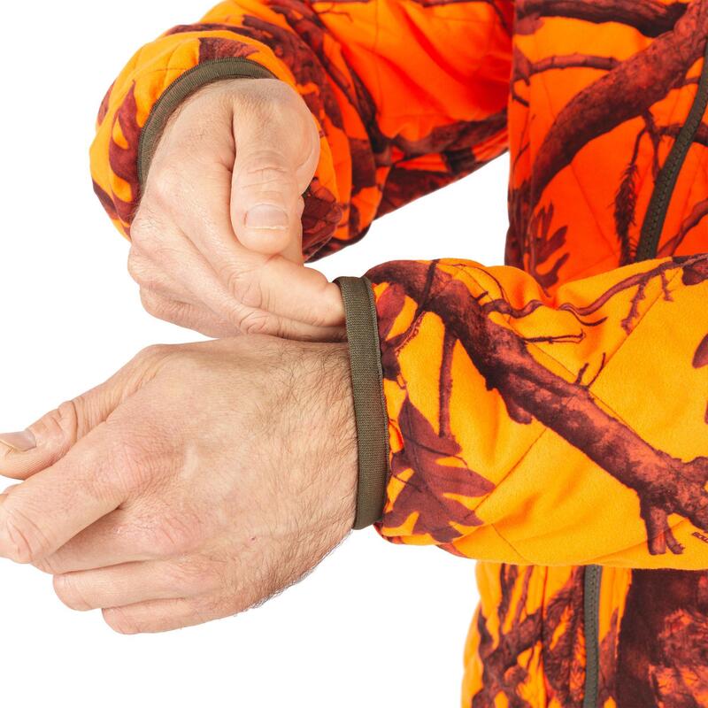 Jagdjacke wendbar geräuscharm Camouflage/orange