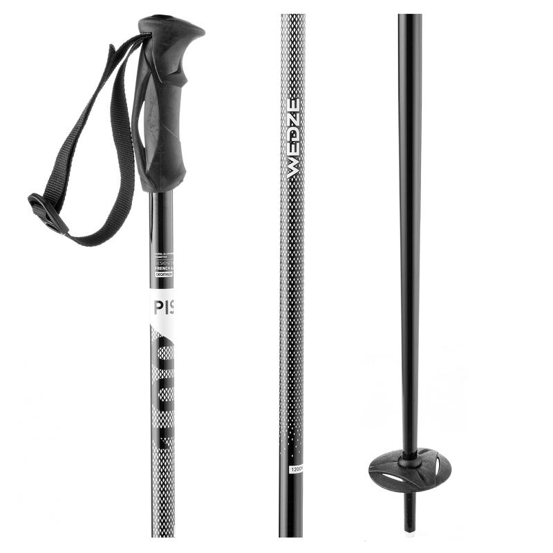 MEN'S DOWNHILL SKI POLES BOOST 100 BLACK Decathlon
