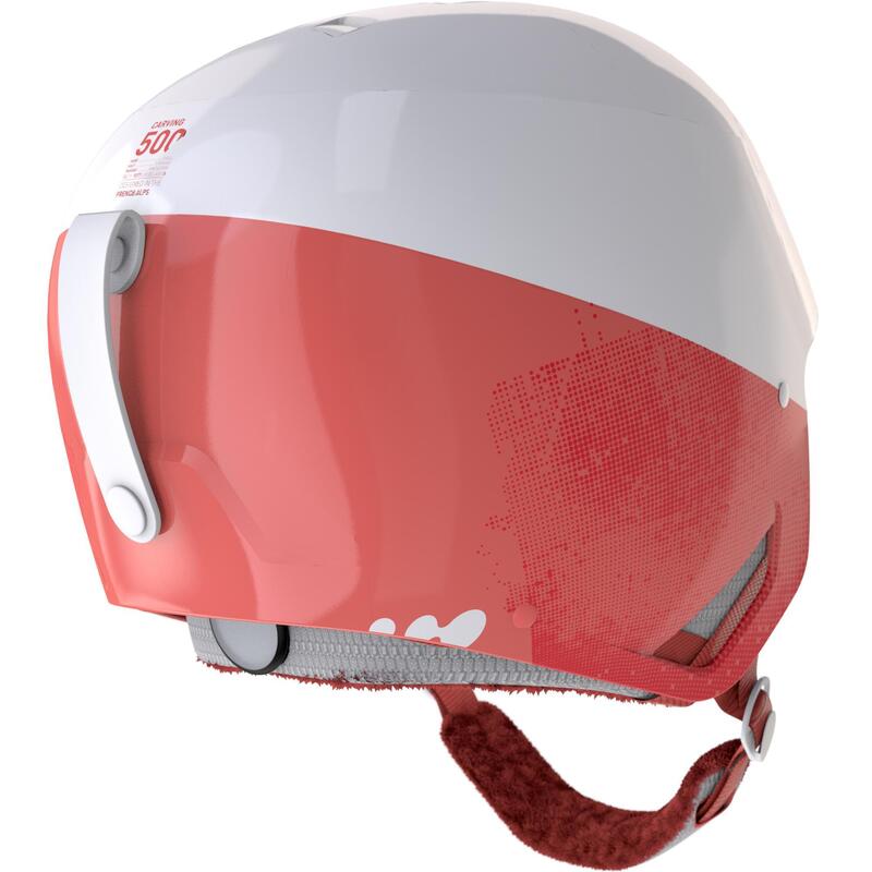 ADULT DOWNHILL SKI HELMET HRC500 CORAL AND Wedze Decathlon