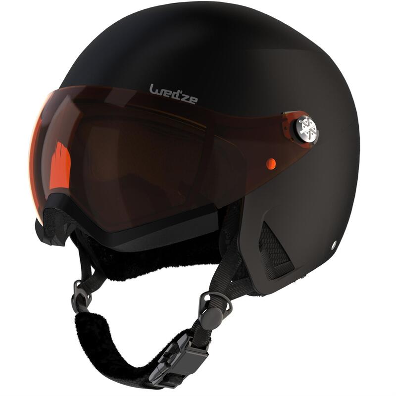 GOOFF Casque de ski Xtreme avec visière - Casque de ski avec lunettes de ski  - Ventilation utilisable