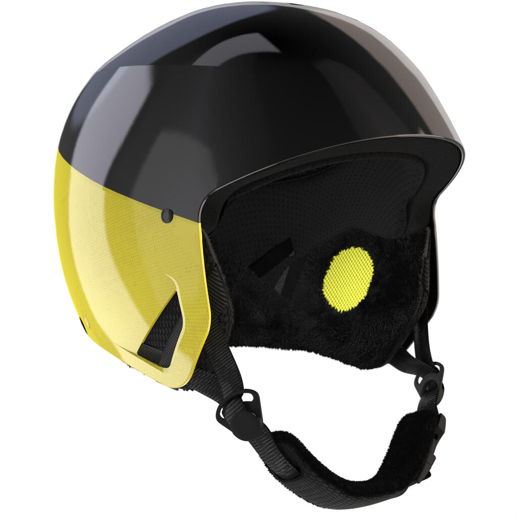 Adult Downhill Ski Helmet HRC500 - Black and Yellow