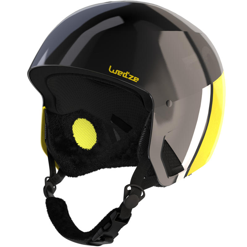 CASQUE DE SKI DE PISTE ADULTE HRC 500 NOIR ET JAUNE CASQUE DE SKI DE PISTE ADULTE HRC 500 NOIR ET JAUNE