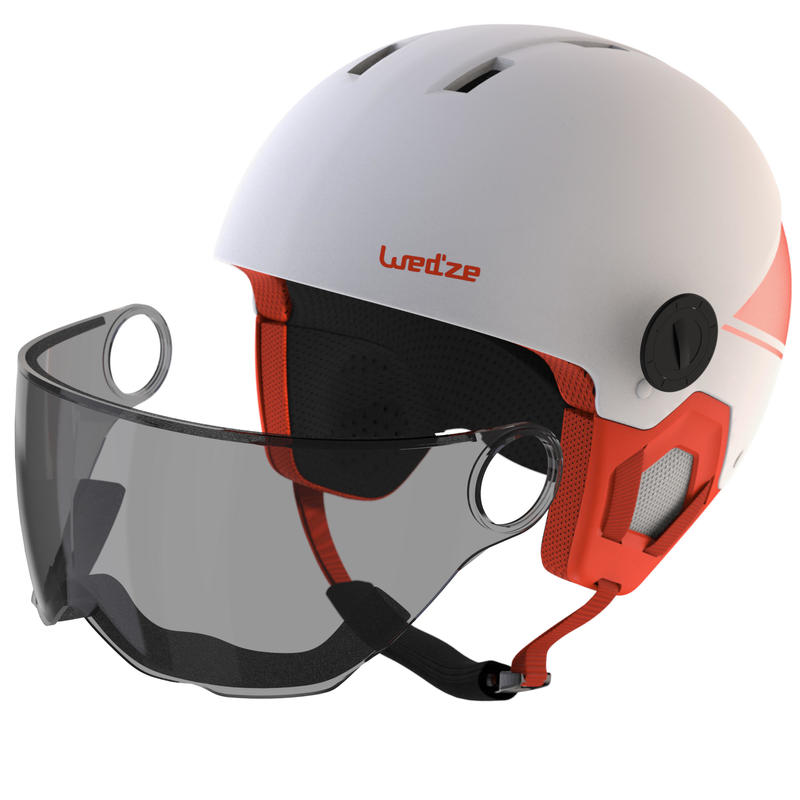 Children's Ski Helmet HKid White and Orange Decathlon