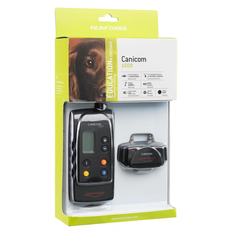 Set zgardă + telecomandă de dresare pentru câine Num'axes Canicom 1500