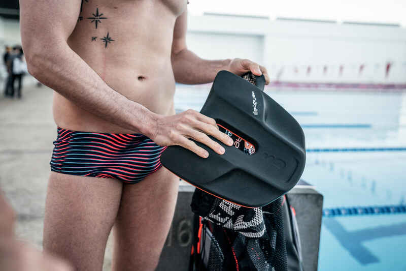 Gorro de natación de punto con revestimiento y tejido liso negro talla G -  Decathlon