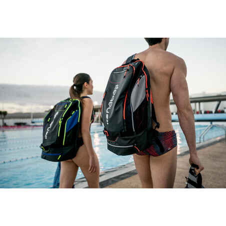 40-Litre Swim Backpack - Black Blue
