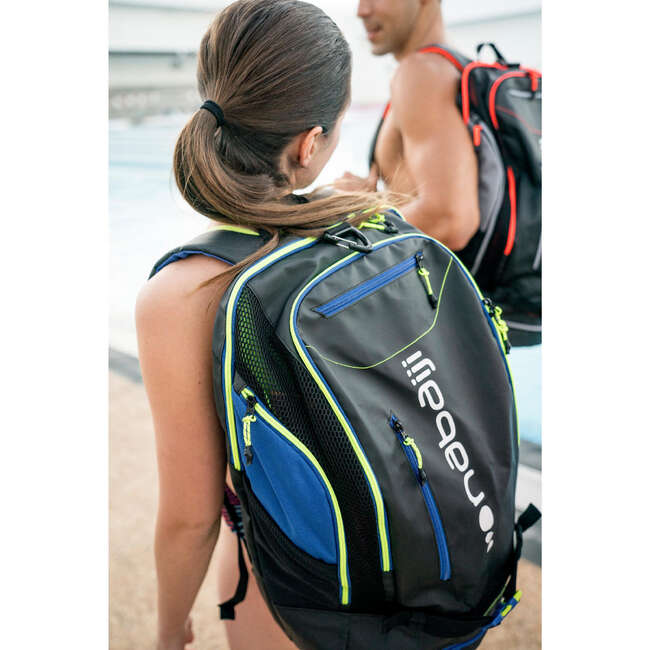 NABAIJI 40Litre Swim Backpack Black Blue Decathlon