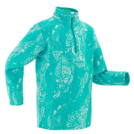 Children's hiking fleece MH120 turquoise