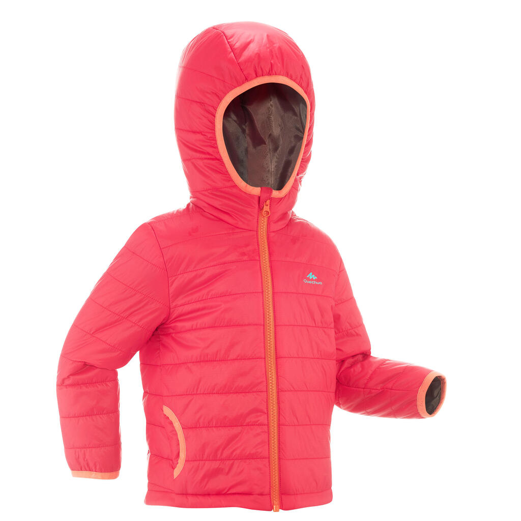 Kids’ hiking padded jacket mh pink