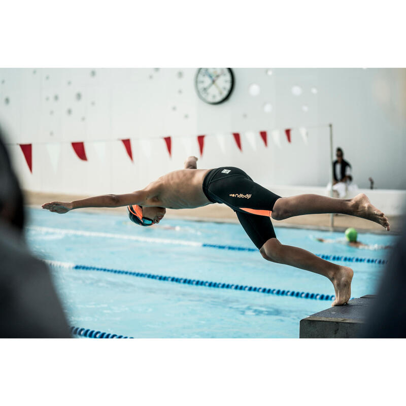 Bañador Niño natación Jammer competición FINA negro