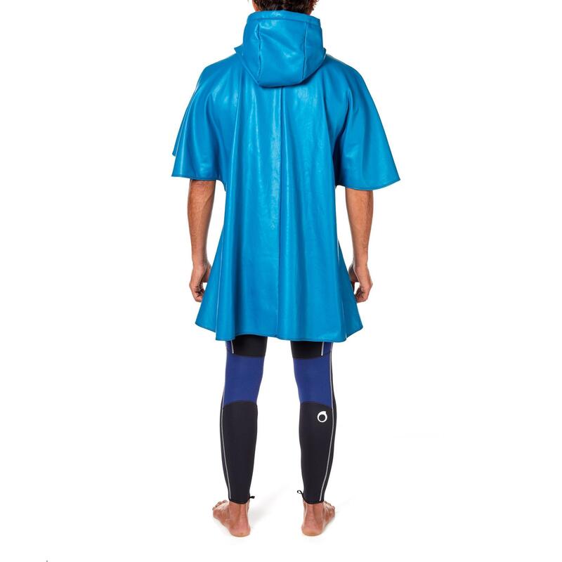 水肺潛水刷毛風衣斗篷SCD－藍色