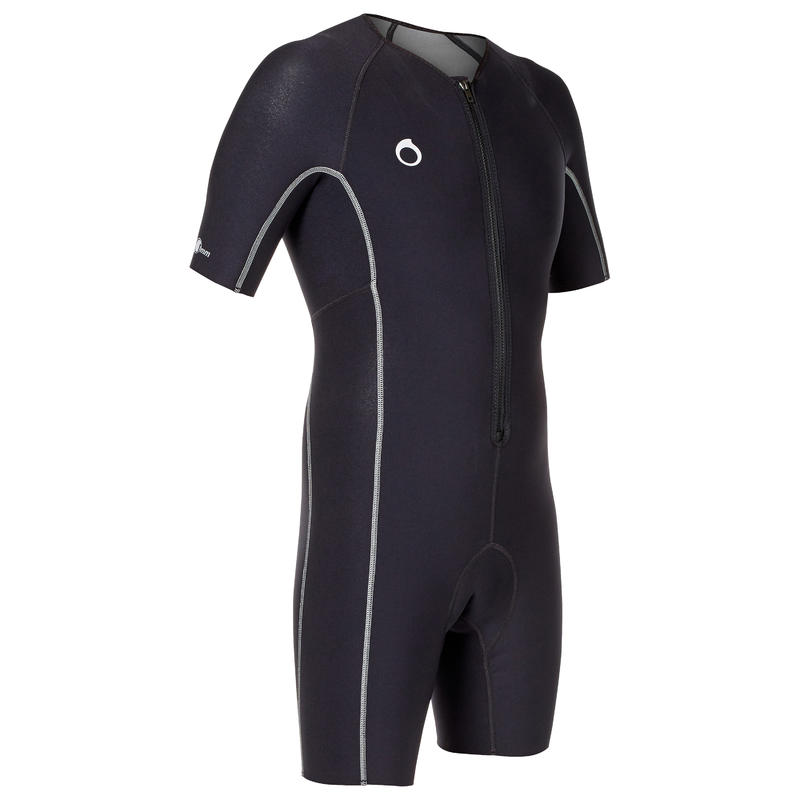 Neoprene SCD Scuba Diving Shorty Undersuit 1mm black/grey Decathlon
