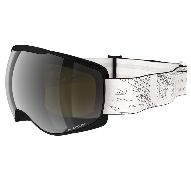 MASQUE DE SKI ET DE SNOWBOARD ENFANT ET ADULTE G 900 BEAU TEMPS NOIR