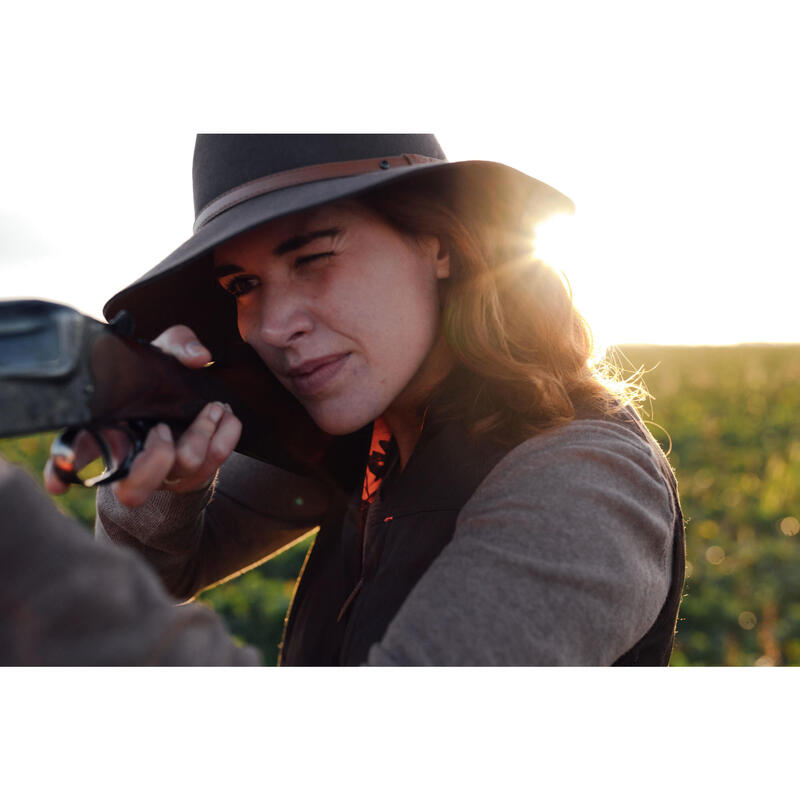 Kadın Fötr Şapka - Avcılık ve Doğa Gözlemi - Kahverengi - 500