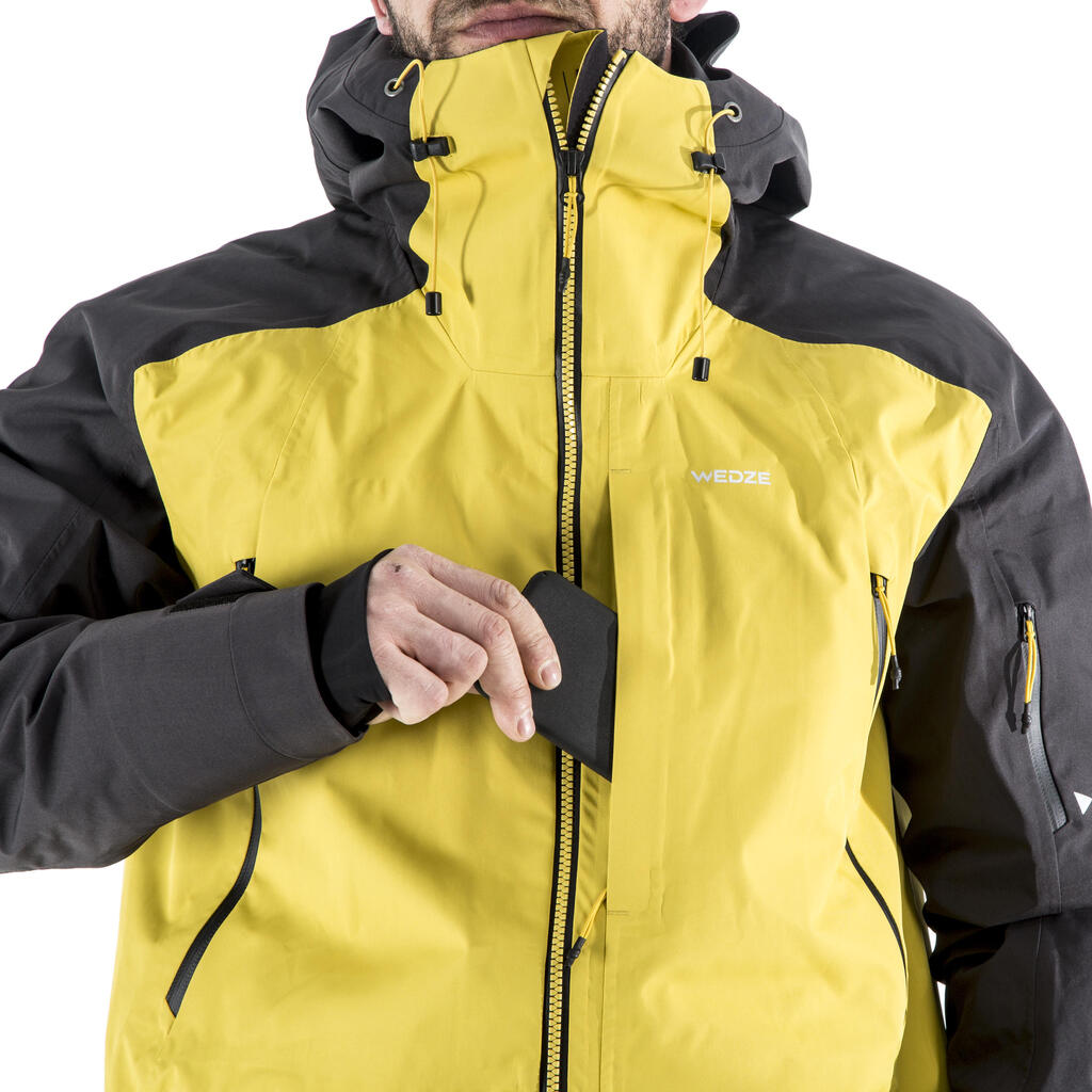 SFR 900 Men's Freeride Ski Jacket - Grey/Ochre