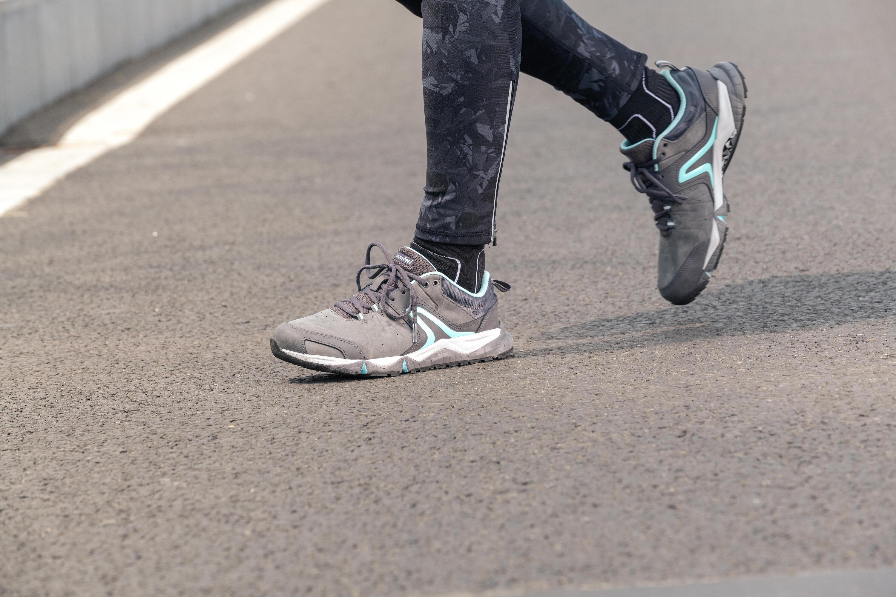 PW 940 Propulse Motion Women's Fitness Walking Shoes leather grey/blue 2/10