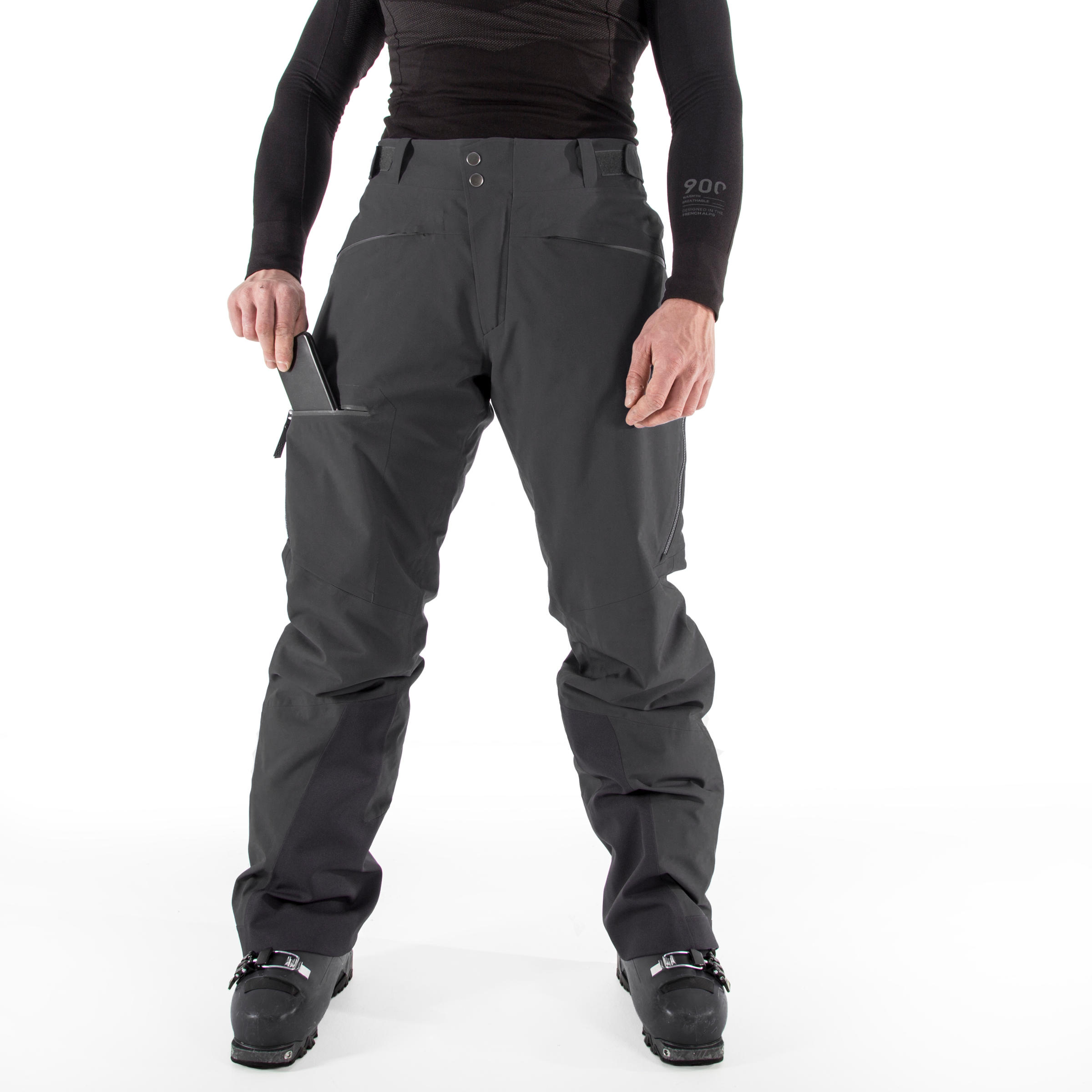 Men's Ski Trousers FR500 Black - Decathlon