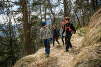 Children's hiking fleece MH120 blue