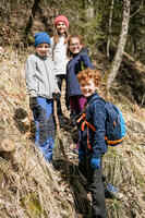 Children's hiking fleece MH120 turquoise