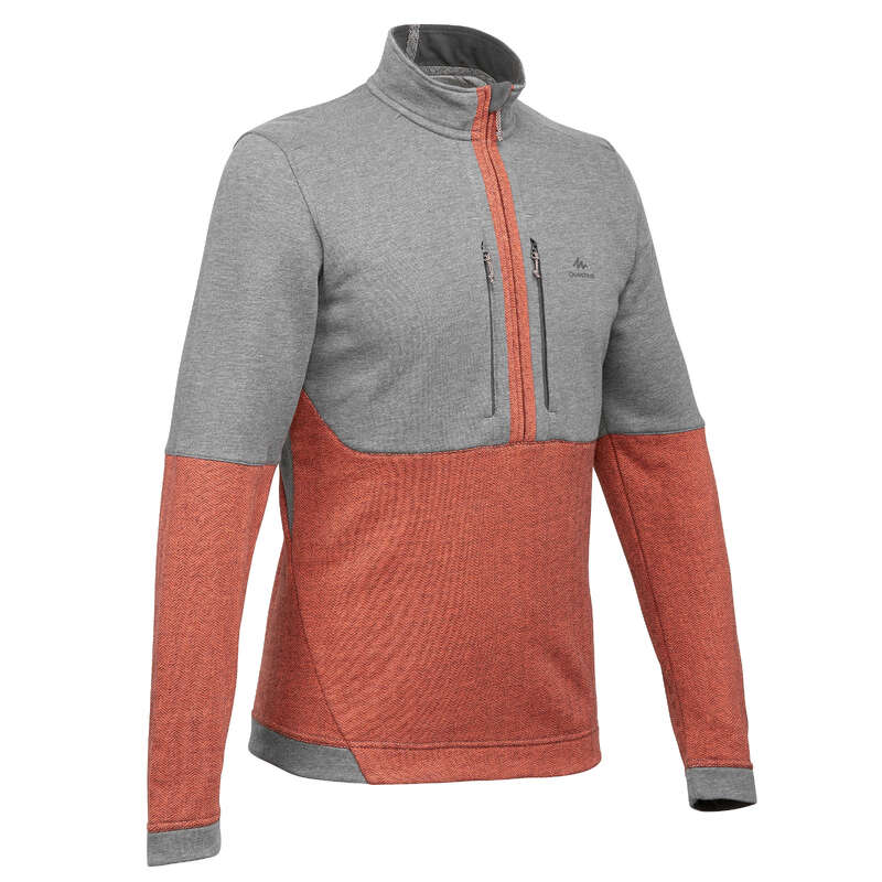 MEN NATURE HIKING JUMPERS/HOODIES Hiking - NH500 Men brick grey QUECHUA - Hiking Clothes