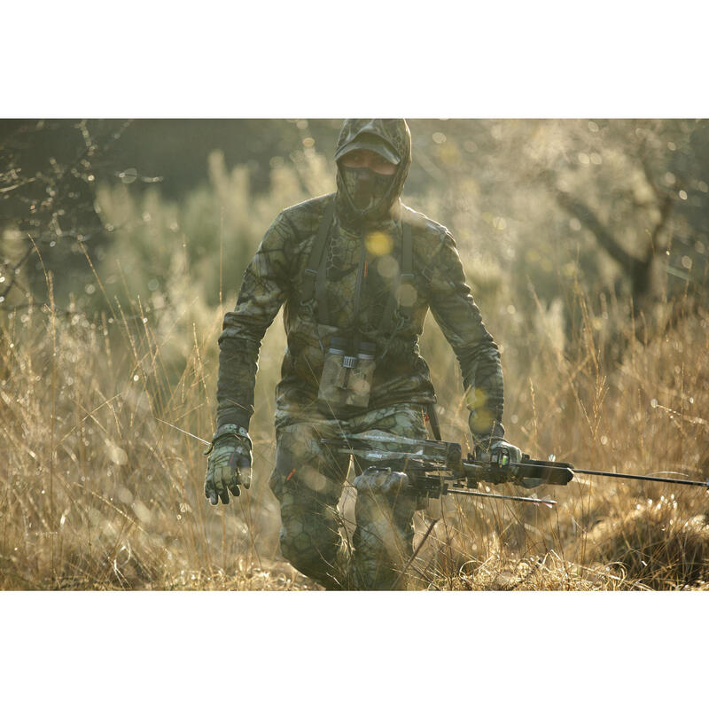 Veste chasse Silencieuse Chaude Respirante 900 camouflage Furtiv