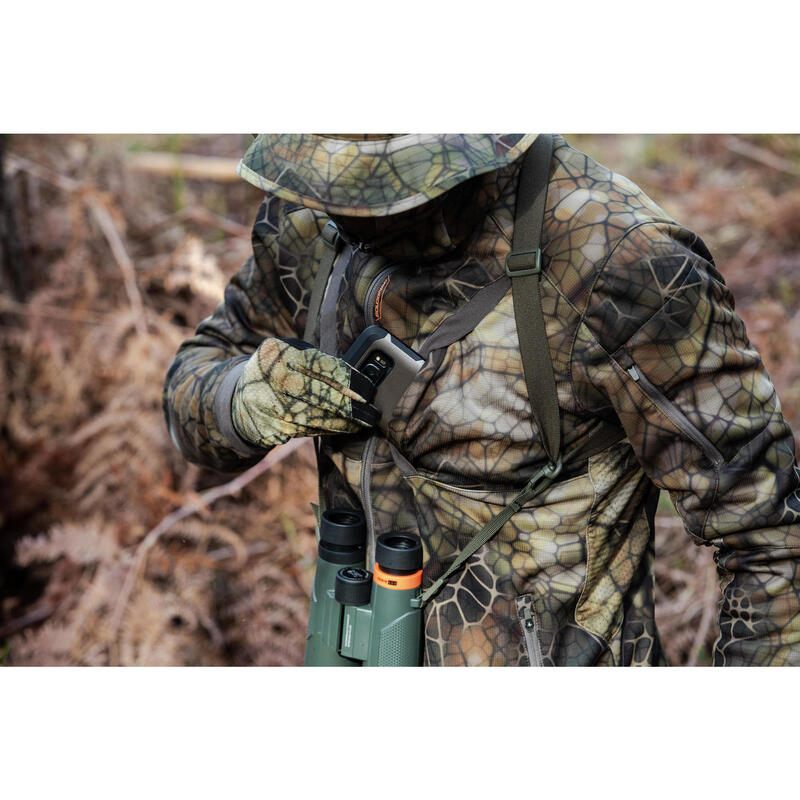 Veste chasse Silencieuse Chaude Respirante 900 camouflage Furtiv