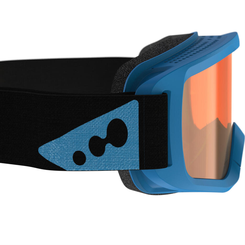 Skibrille Snowboardbrille G 100 S3 Erwachsene/Kinder Schönwetter blau