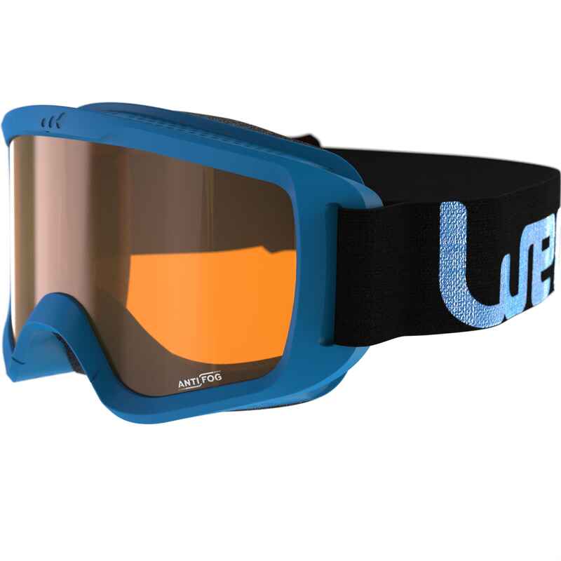 Skibrille Snowboardbrille G 100 S3 Erwachsene/Kinder Schönwetter blau