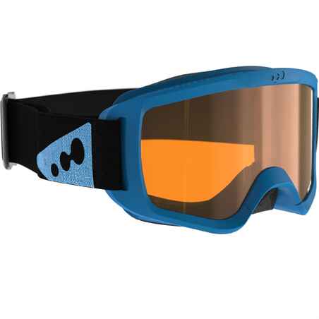 Skibrille Snowboardbrille G 100 S3 Erwachsene/Kinder Schönwetter blau