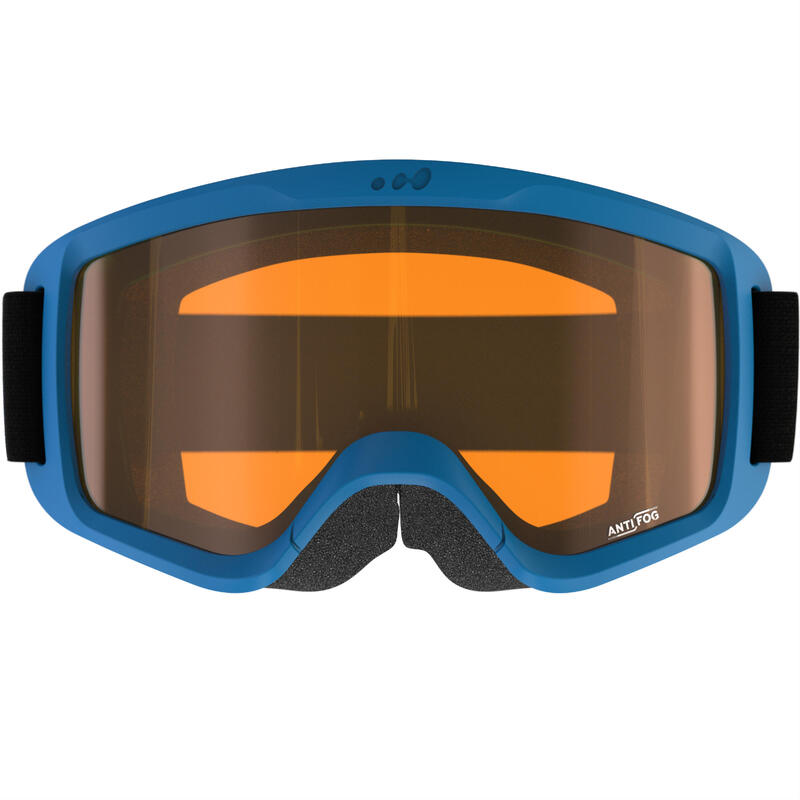 KIDS’ AND ADULT SKIING AND SNOWBOARDING MASK G 100 GOOD WEATHER BLUE
