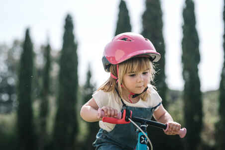 CASCO DE BICICLETA PARA NIÑOS 500 ROSA