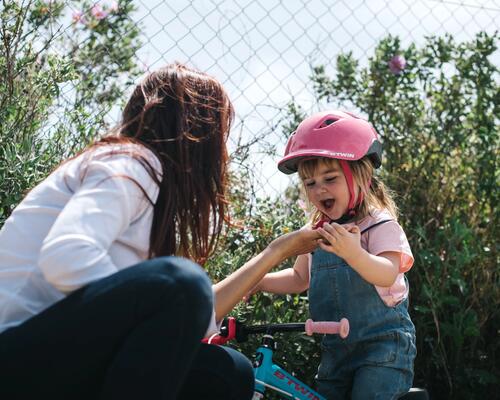 casque vélo enfant rose 