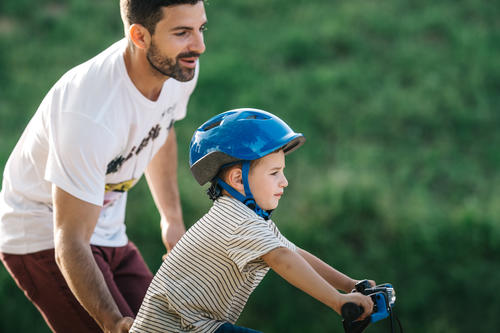 Casque Velo Enfant 500 Bleu Pour Les Clubs Et Collectivites Decathlon Pro