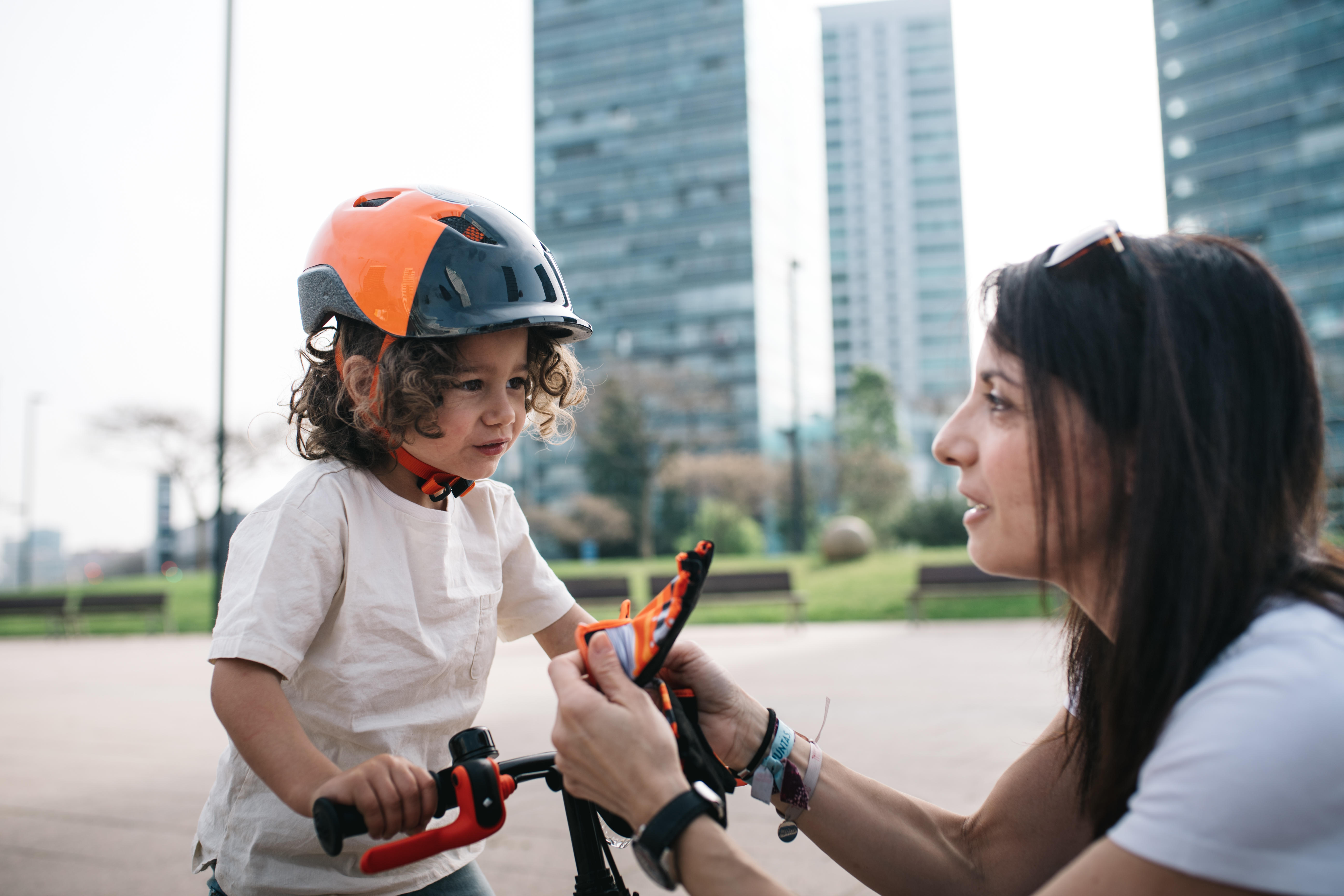 Kids' Fingerless Cycling Gloves - Robot - BTWIN