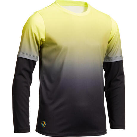 Manga 500 Larga Niños Negro Camiseta Térmicos Amarillo 80wPOkn