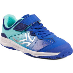兒童款網球鞋TS160－深藍與藍綠配色