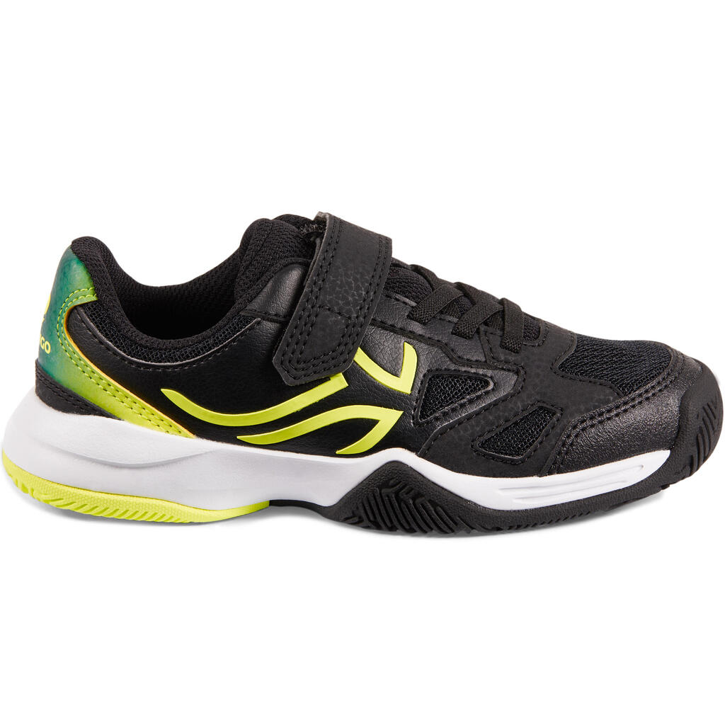 Tennisschuhe TS560 Turnschuhe Kinder grau/gelb