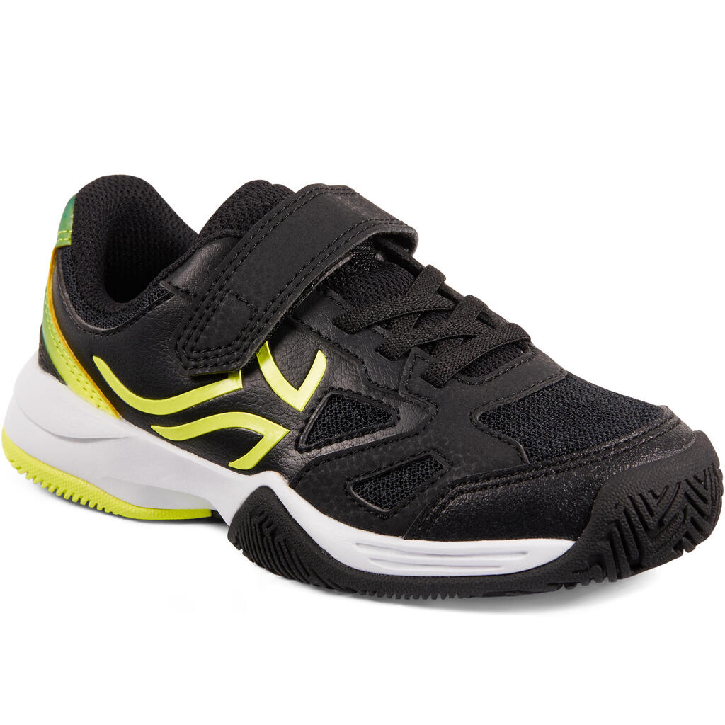 Tennisschuhe TS560 Turnschuhe Kinder grau/gelb