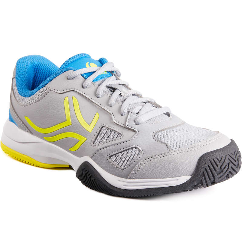 ARTENGO TS560 JR Kids' Tennis Shoes - Grey/Yellow | Decathlon