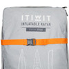 Каяк надувной 1-местный с технологией Drop Stitch Strenfit X500 серо-оранжевый Itiwit