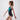 Girls' Artistic Gymnastics Leotard - Black/Turquoise/Sequins